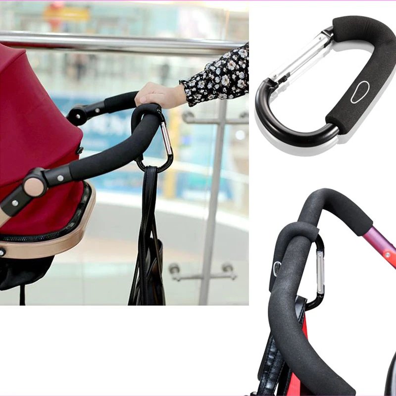 2PCS Aluminum Alloy Baby Stroller Hook Cart Pram Hanger for Storage Bag