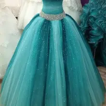 Dlass дешевые пышные платья бальное платье тонкие лямки тюль бисером кристаллы вечерние милые abiye gece elbisesi