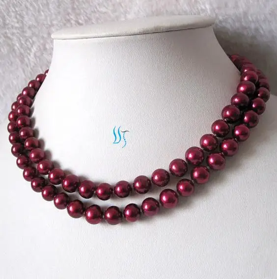 New Arriver Pearl Jewelry 34 inches 9-10mm Dark Red AA Freshwater Pearl Necklace New Free Shipping New Arriver Pearl Jewelry 34 inches 9-10mm Dark Red AA Freshwater Pearl Necklace New Free Shipping