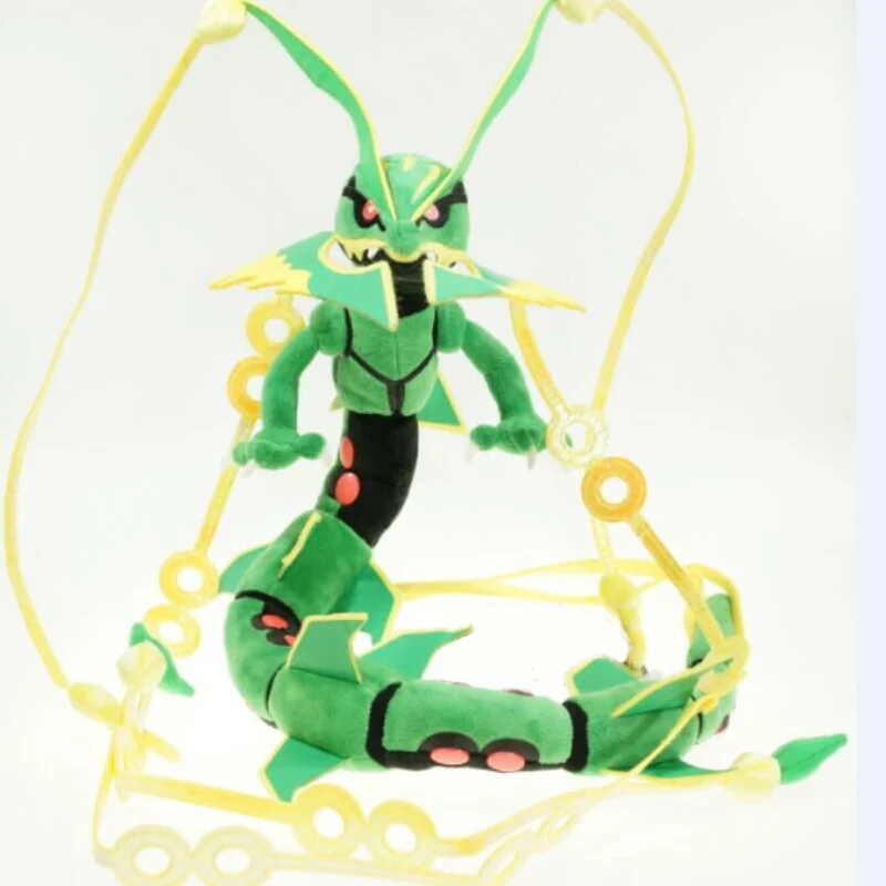 80 см Мега Rayquaza черный Rayquaza животных плюшевые Peluche кукла со скелетом мягкая горячая игрушка Рождественский подарок для детей