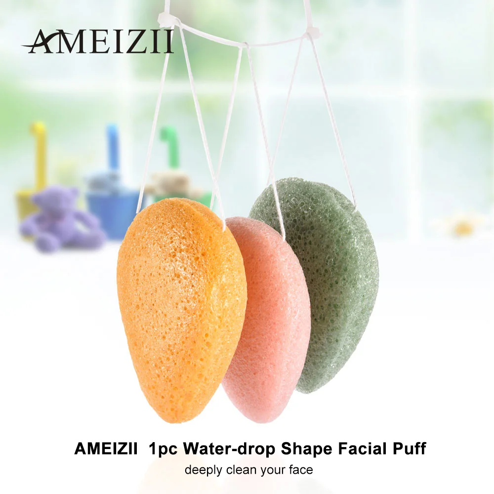 AMEIZII Water drop Shape Facial Puff Face Clean Sponge Face Washing