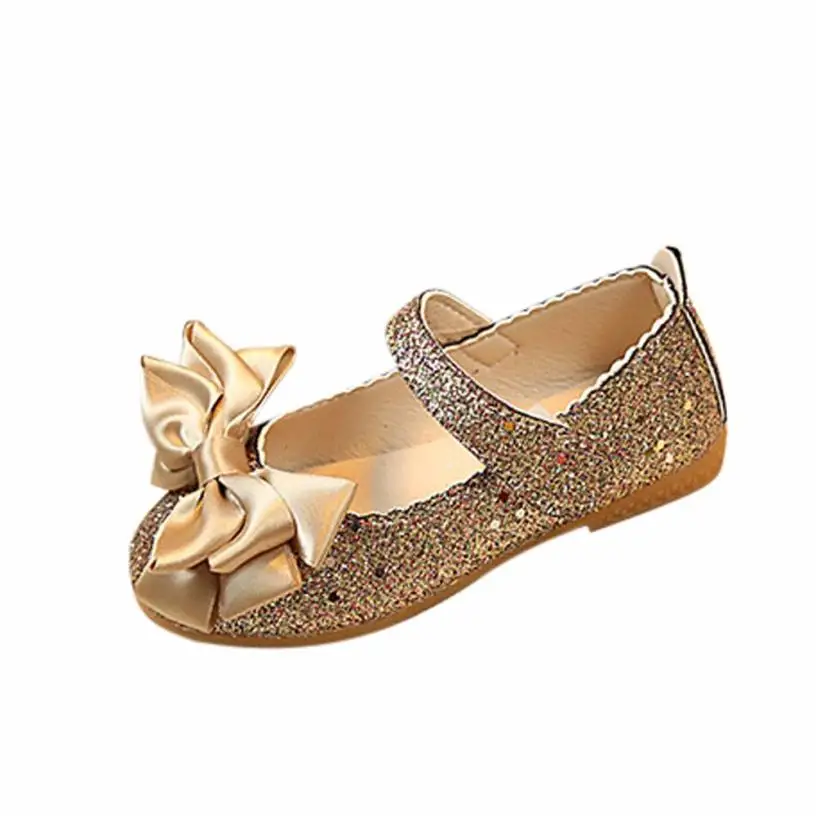 

BMF TELOTUNY Cute Children Girl Fashion Princess Bowknot Dance Nubuck PU Rubber Leather Single Shoes Apr20 Drop Ship