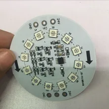 DC24V WS2811 Пиксельная адресация PCBA для девочек 12 предметов в наборе, 5050 SMD RGB светодиодный 66 мм диаметр; 2,88 W