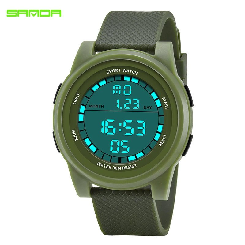 SANDA brand men's digital watch men's waterproof LED electronic men's watch ultra-thin military sports watch Relogio Masculino