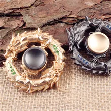 Золотой Черный Дракон Металлический фиджет Спиннер цинковый сплав гироскоп поворотный EDC ручной Спиннер для аутизма и СДВГ фокус стресс кончик пальца