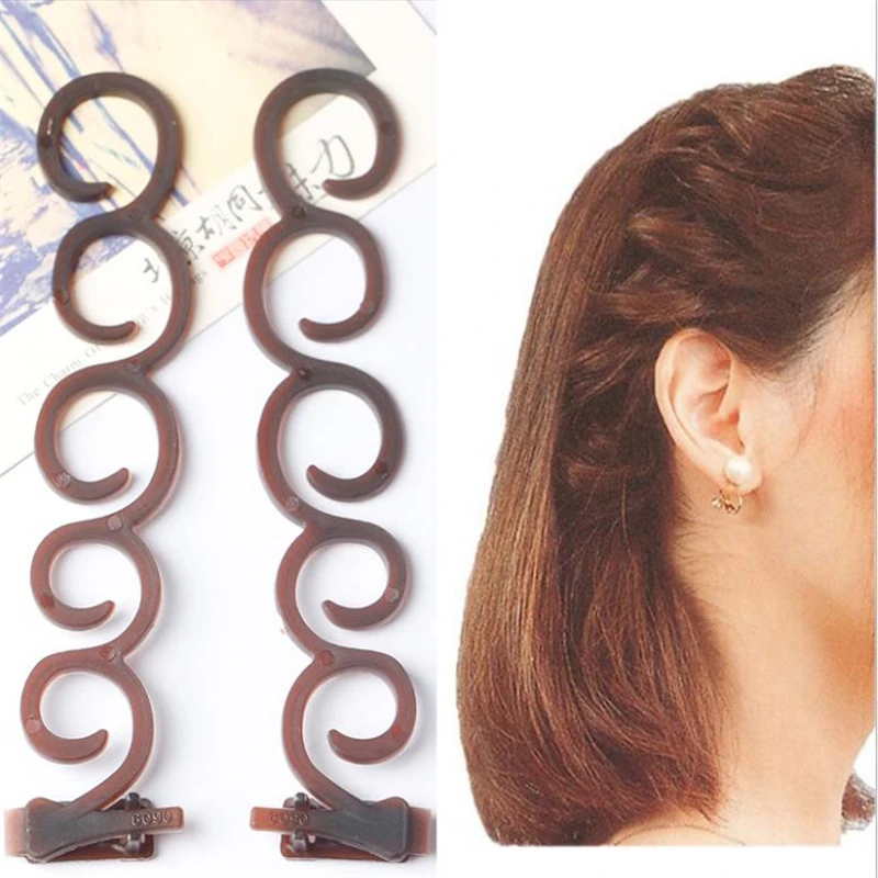 

2pcs/set Fashion Women Multi Function Hair Styling Tools French Braiding DIY Fish Bone Bun Maker Hair Accessories Hair Dish
