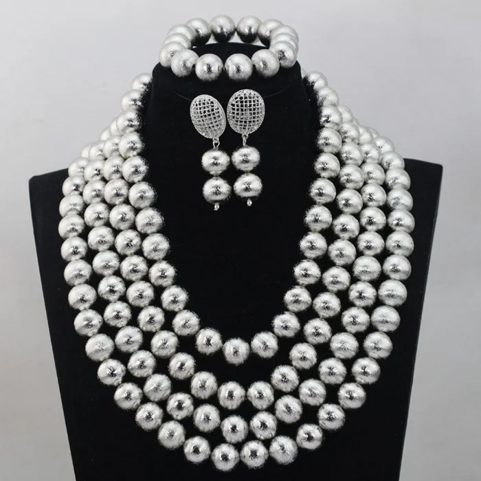 Свадебный подарок роскошные золотые бусы Цепочки и ожерелья Набор для Для женщин Дубай африканская свадебная мода ювелирные аксессуары ABH481 - Окраска металла: 6