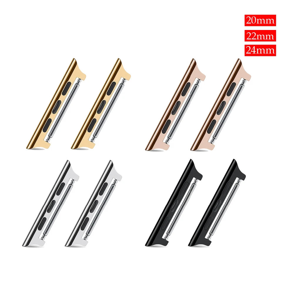 

EIMO Metal Connector Adpater For Apple Watch band 44mm 40mm 42mm/38mm iwatch series 4 3 2 1 Stainless Steel adaptor Accessories