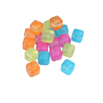 

20pcs/Pack Square Reusable 3D Ice Cubes Multicolor Cooling Tool for Party (Random Color)