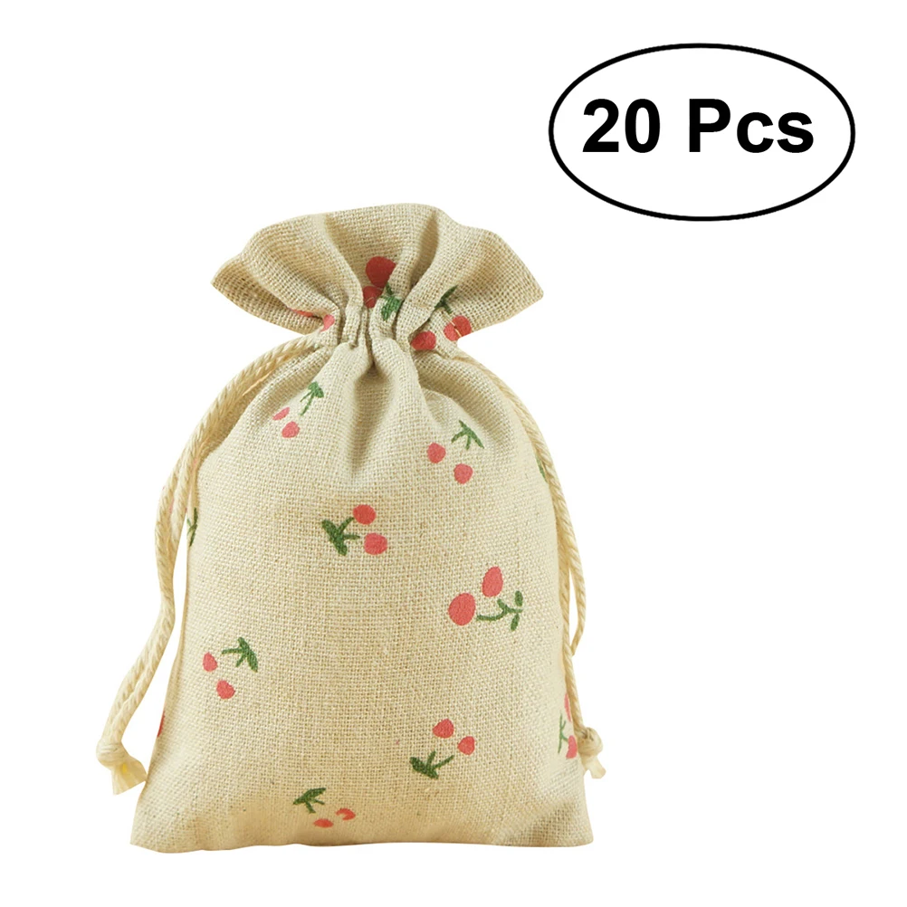 20pcs Multifunctional Small Fresh Print Cotton Linen Fabric Dust Cloth