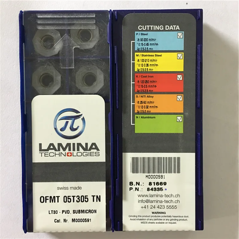 

OFMT05T305TN LT30 Original LAMINA CNC blade carbide insert lathe tool 10pcs/lot FREE SHIPPING
