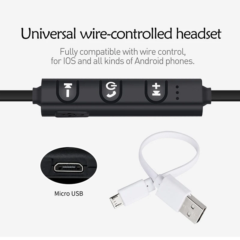 Новые спортивные Bluetooth наушники беспроводные шумоподавление с микрофоном Nackband