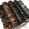 Lote de pulseras de cuero estilo punk para hombre, lote de 50 Uds./30 Uds., brazaletes de piel para parejas, joyería para hombre WP2 ► Foto 3/3