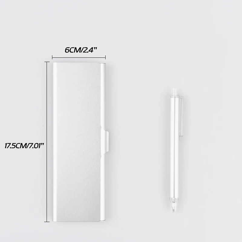 Новые канцелярские металлический пенал доя карандашей, пенал Чехол пенал для ручек Алюминий сплав мелкой плотные контейнеры для хранения принадлежностей для друзей детские подарки