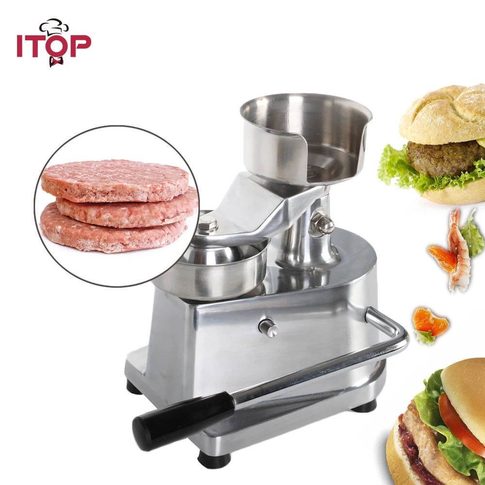 ITOP Fast delivery 100mm 130mm hamburger press, hamberger patty maker, hamburger making machine High quality 