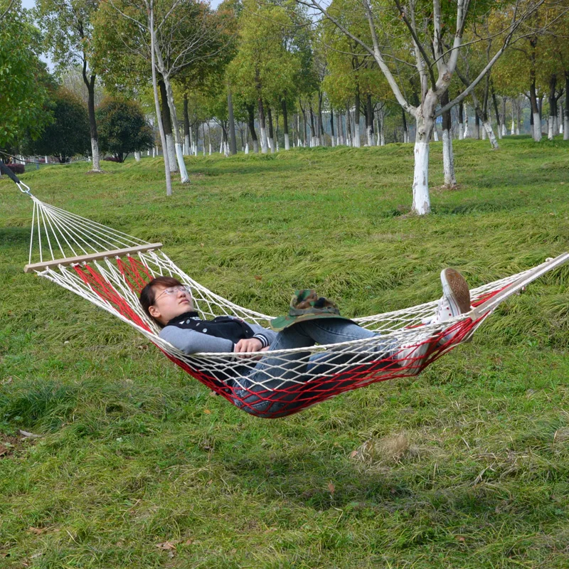 

Portable High Quality Army Nylon Hammock Hanging Mesh Net Sleeping Bed Swing Outdoor Camping Travel