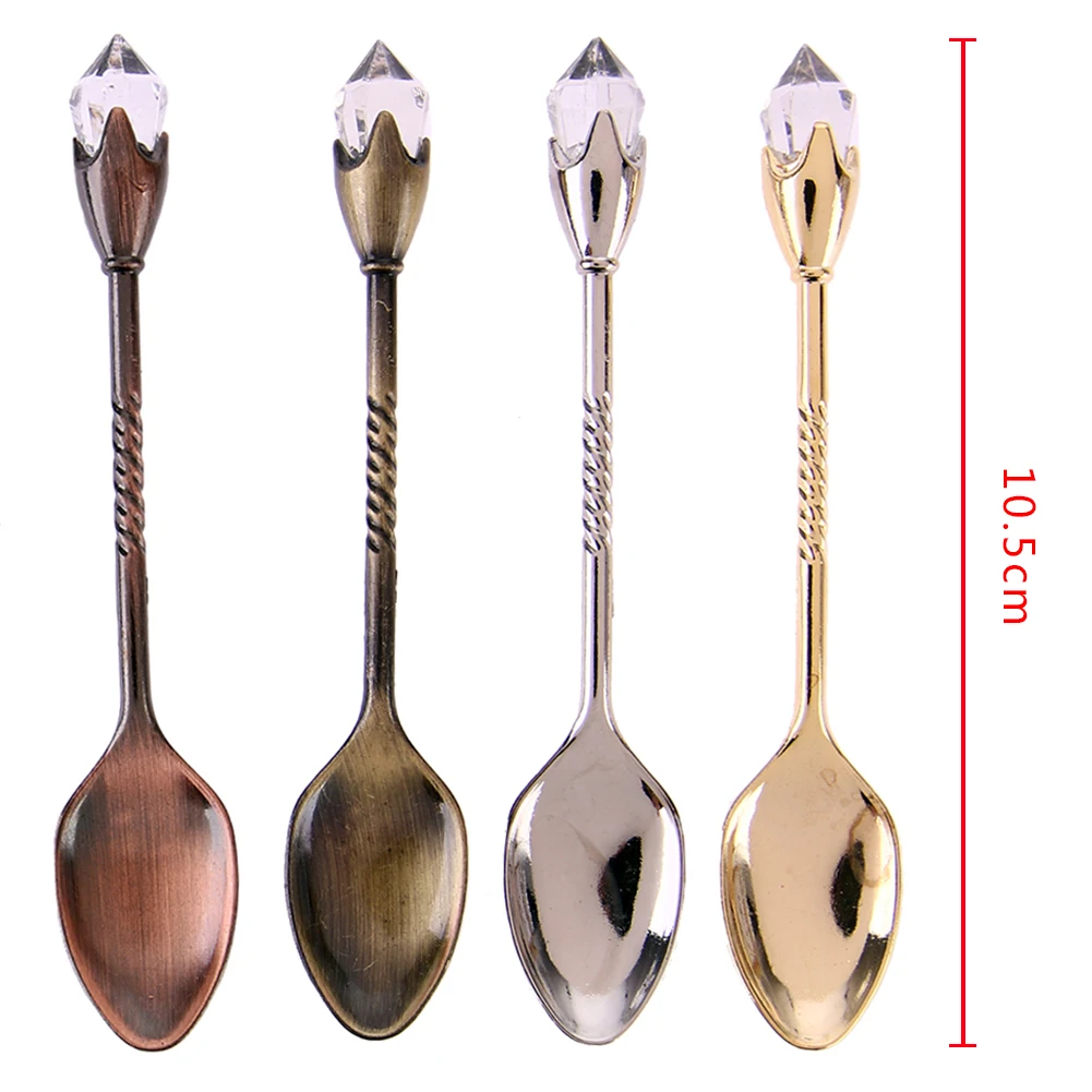 4Pcs/lot Kitchen Dining Bar Spoon Bronze Copper Classical Vintage Spoon ...
