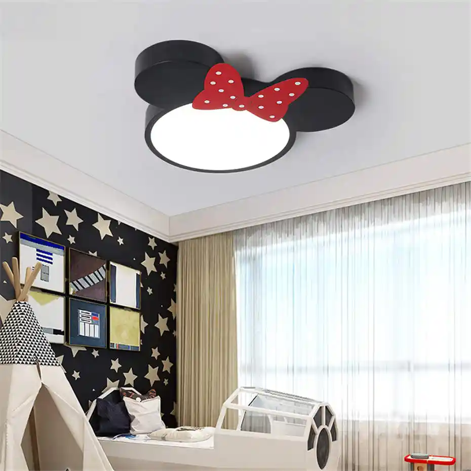 Cartoon Children Pvc Mickey Mouse Ceiling Lamp For Kids Study
