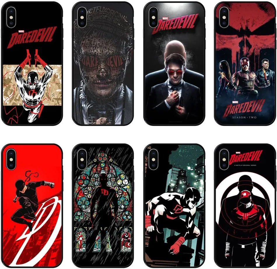 2019 новейший чехол Marvel Daredevil для iPhone X XS MAX XR 5 5S SE 6 6splus 7 8Plus7 8 Мягкий ТПУ телефона |