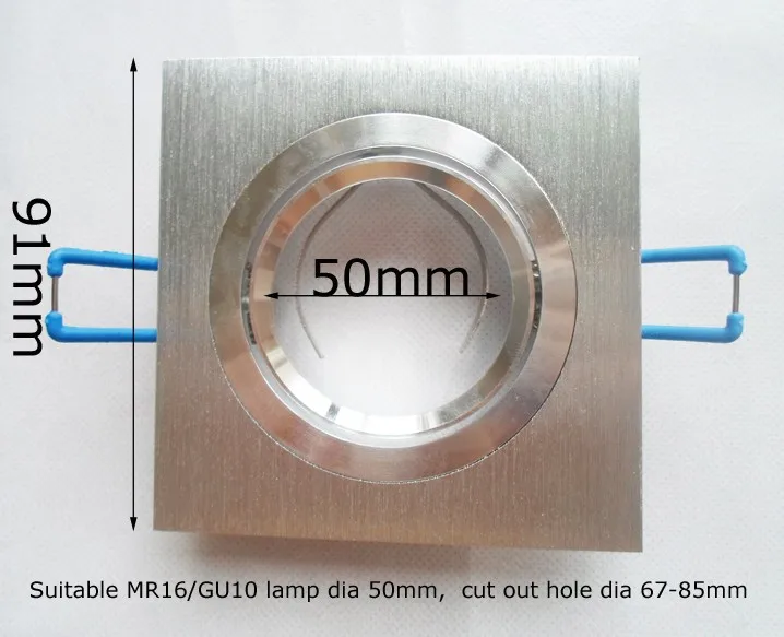 2 шт квадратная алюминиевая блок светодиодов закрепляемый Точечный светильник 2 в 1 и 3 в 1 полями для MR16 GU10 держатель рамки поворотных edge led осветительная арматура