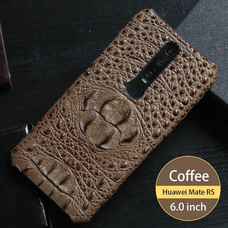 Роскошный чехол для телефона huawei mate 10 20 lite P10 20 Pro Lite чехол из крокодиловой кожи для P Smart Honor 7X8X9 10 V20 чехол - Цвет: Coffee