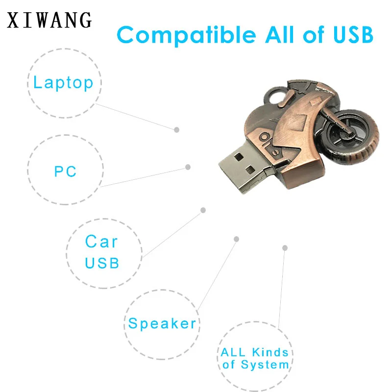 Креативный usb флеш-накопитель 32 ГБ памяти usb 2,0 металлический флеш-накопитель для мотоцикла usb флешка 4 ГБ 8 ГБ 16 ГБ 64 Гб флешка, подарок