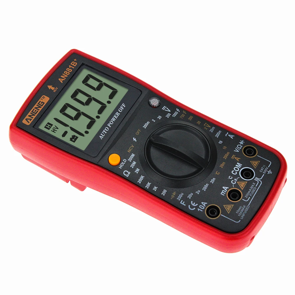 AN881B+ true rms digital multimeter tester transistor testers manual high precision digitals multimeter tester ac dc multi meter