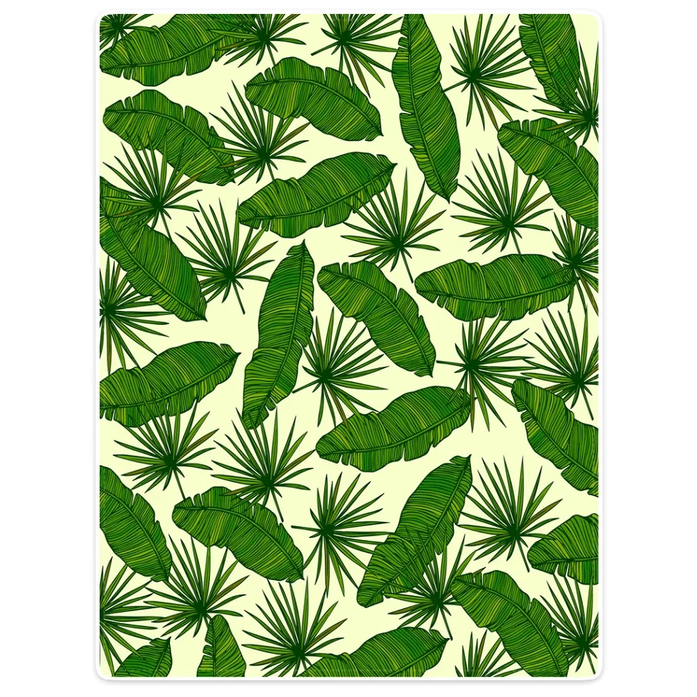 

HommomH Blanket Throw Comfort Warm Soft Plush Throw For Sofa Palm Leaf Dandelion Overlap Design Green