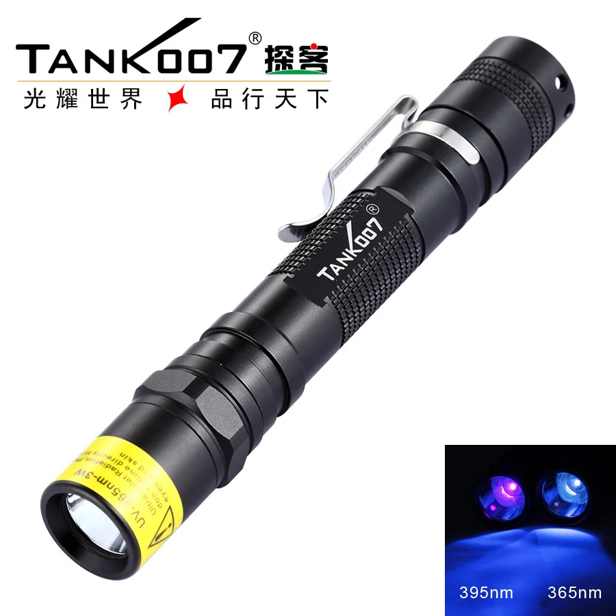NEW TANK007 AA02 3W 365nm LED linternas uv Black Light japan flashlight professional portable