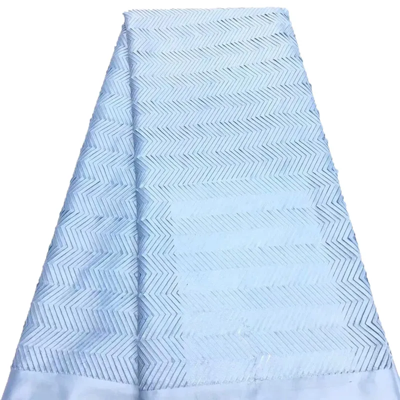 Wedding Dress African Lace Fabric High Quality Powder Blue Embroidered French Tulle Net 2019 Nigerian for Women X1537 | Дом и сад