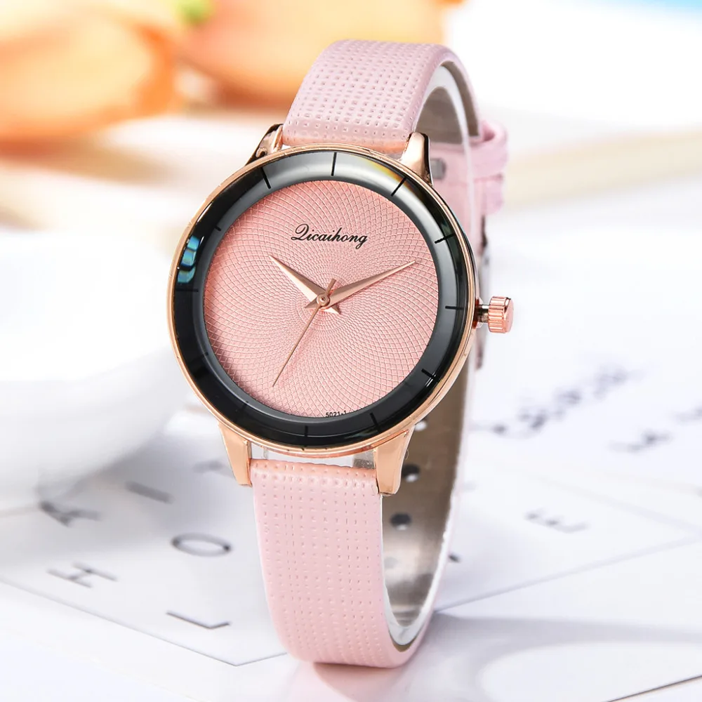 

Drop Shipping Women Leather Watch Luxury Sports Dress Quartz Watch Top Brand Ladies Creative Clock Gift Relogio Feminino