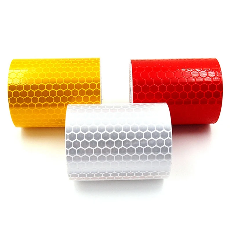 

5x100cm Universal Car Waterproof Pure Color Reflect Light Safety Security Warning Reflective Tape Sticker Self Adhesive Tape