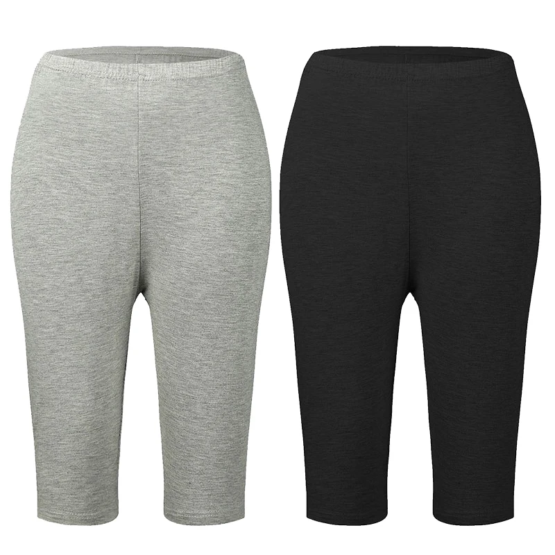

Plus Size Bamboo Fiber Leggings Elastic High Waist Leggings Workout Push Up Fitness Legging Summer Leggings Short Big Size 7xl