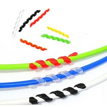 5 шт. провода для велосипедного тормоза анти-износа резьбы Резиновый рукав 5 меняющийся цвет линии трубки рамка Защитная крышка
