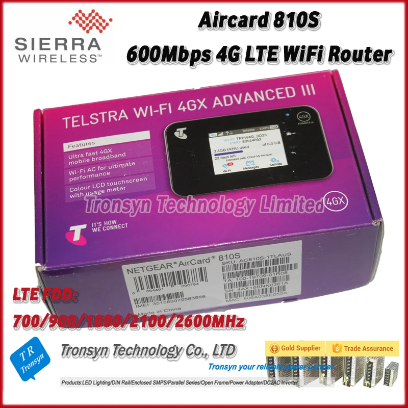 New Arrival Original Unlocked Netgear 600Mbps Aircard AC810S 4G LTE Cat11 Mobile Hotspot Support LTE FDD B1 B3 B7 B8 B28