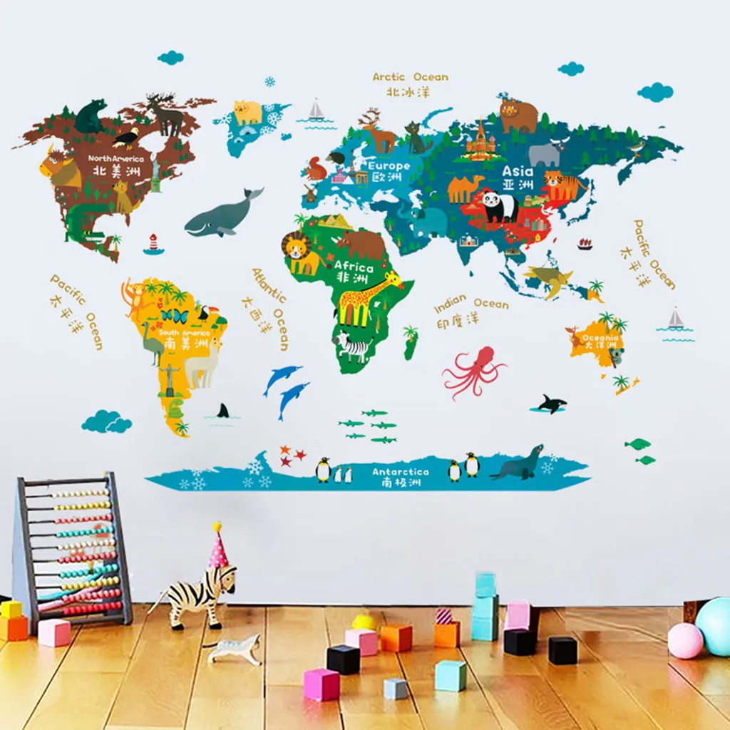 PVC Wall Stickers for Bedroom Living Room Decorations Kids Boys And Gir Desk Office Waterproof Decal 19JUL4 | Дом и сад