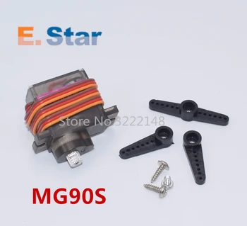 

Free shipping 10pcs Metal gear Digital MG90S 9g Servo Upgraded SG90 For Rc Helicopter plane boat car MG90 9G