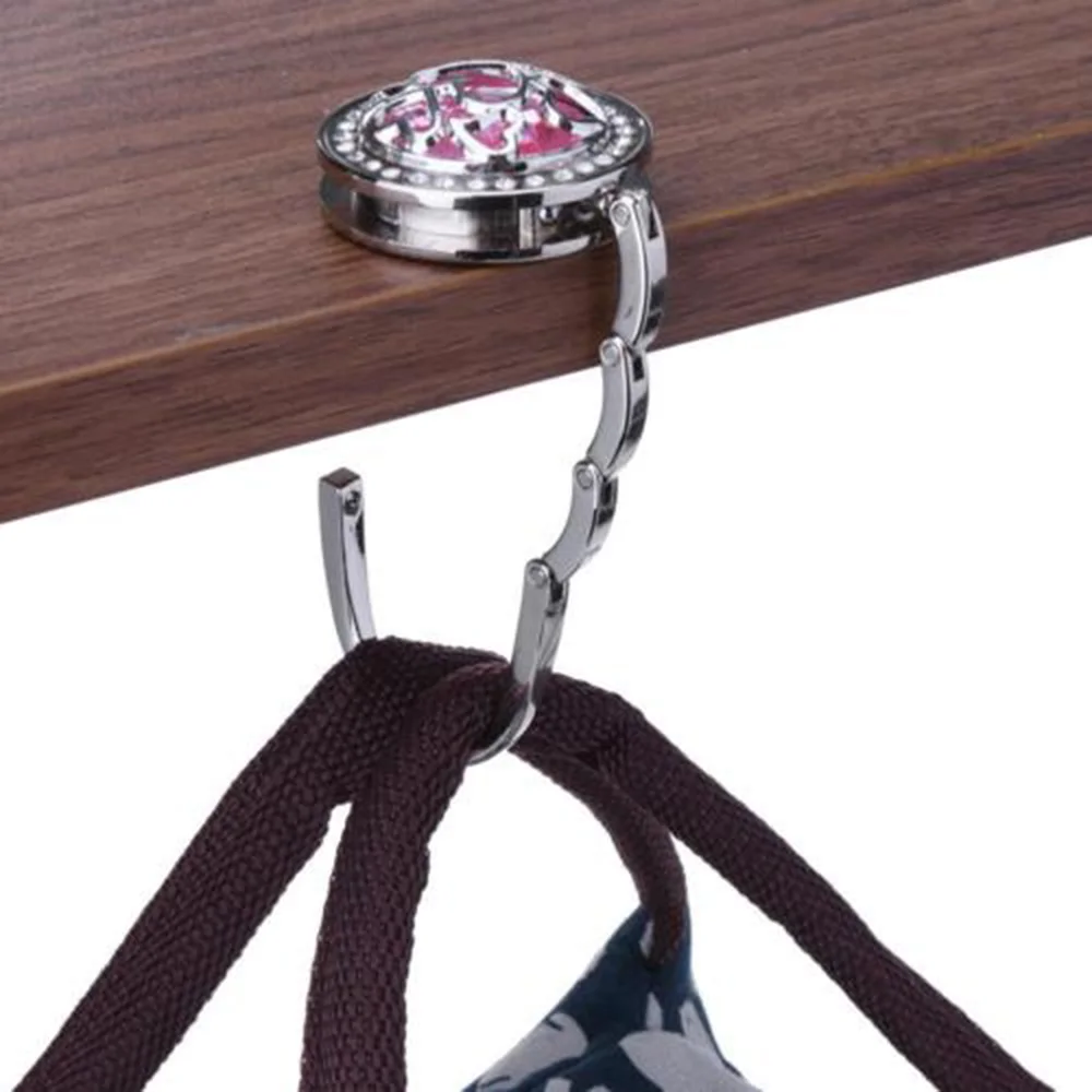1*Crystal Handbag Hook Portable Folding Handbag Acrylic Hook Hanger