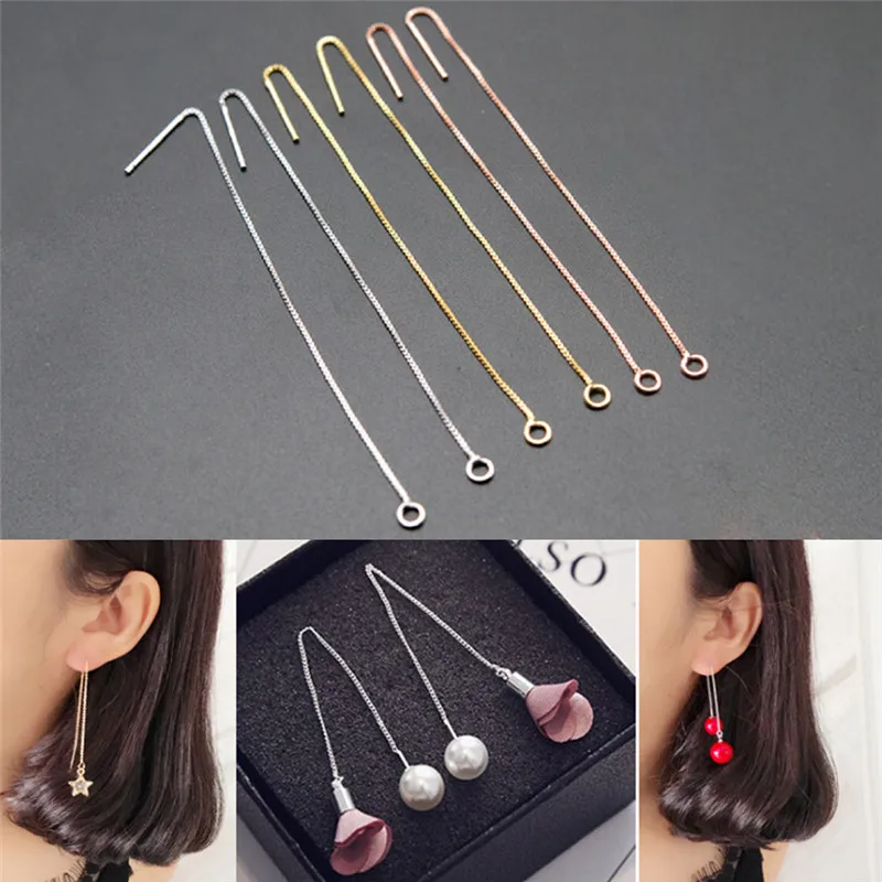 

Gold/Rose Gold/Silver Brand Jewelry Strike Ear Cuff For Women Girls OL Style Long Line Chain Drop Dangle Earrings