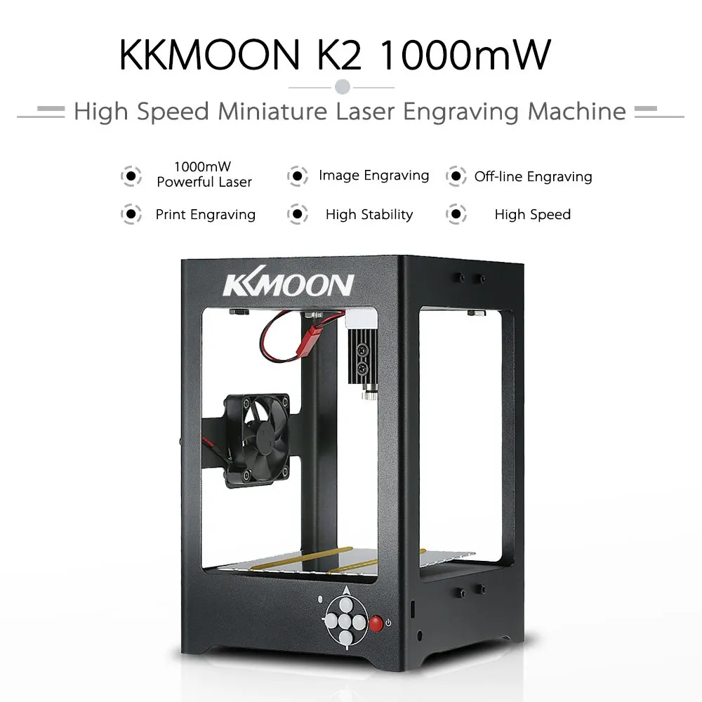 

KKmoon K21000mW Laser Engraving Machine engraver laser cutter cnc router off-line operation+1000mW 405nm Laser Head +Screwdriver