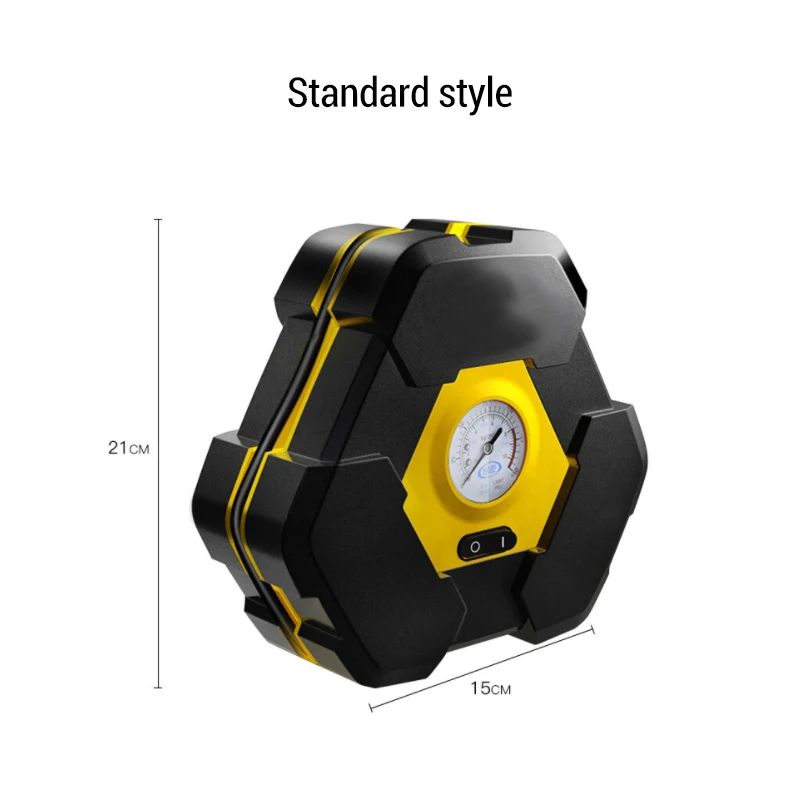 Портативный Автомобильный Электрический воздушный компрессор 12 В, насос для накачки шин с удлиненным шнуром питания длиной 3 м с прикуривателем