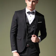Дизайн мужские деловые костюмы на одной пуговице(куртка+ брюки+ жилет+ галстук)/Смокинги друзей жениха Мужские свадебные костюмы/Лучший мужской костюм