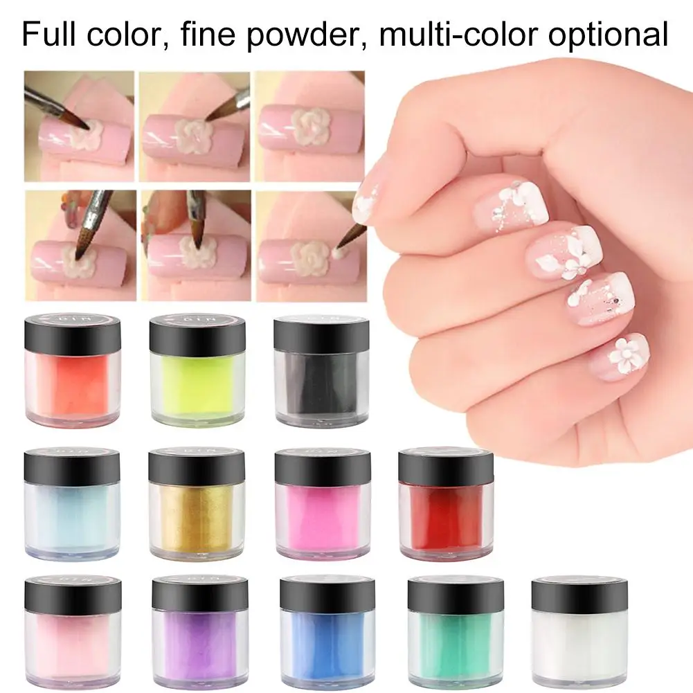 

Beauty Crystal Powder Nail Acrylic Powder 10ml 12-Color Carved Powder Set Nail Art Crystal Powder Nail Art Supplies