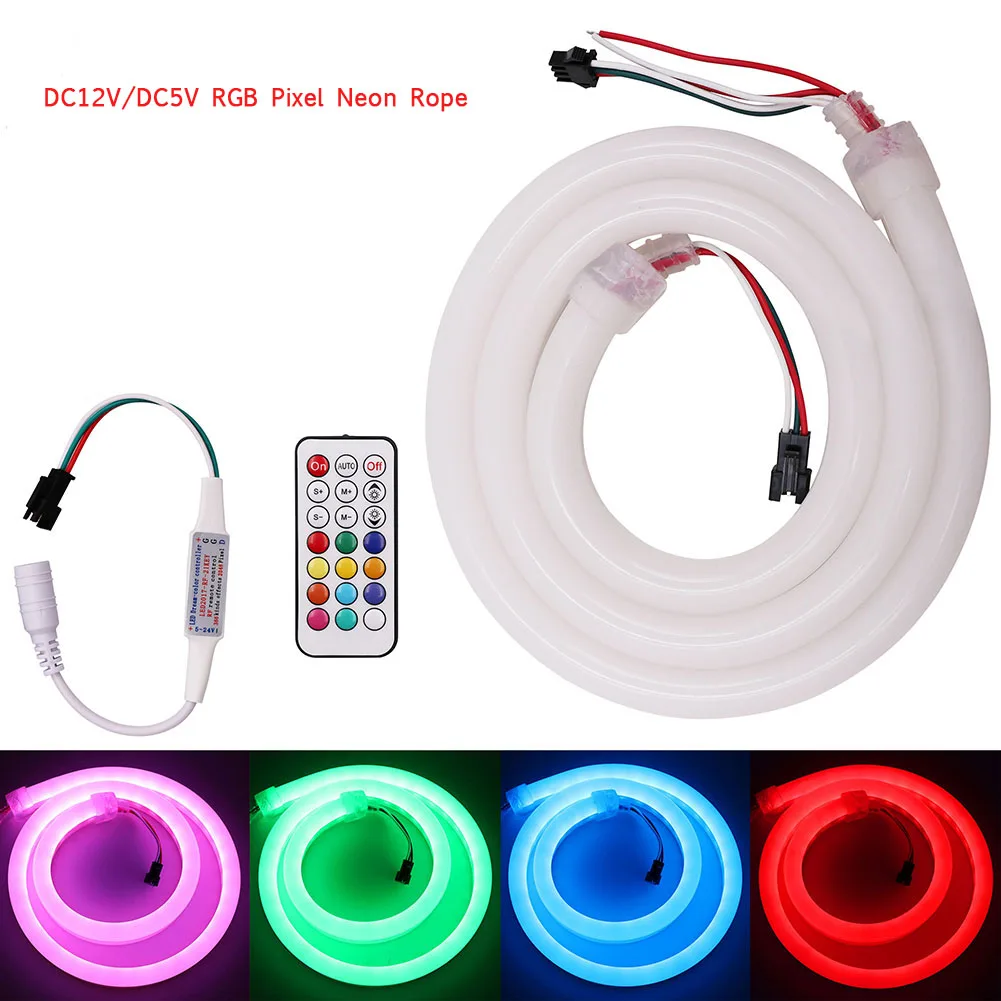 Светодиодная неоновая лента WS2811 5050 12 В полноцветный RGB пульт дистанционного