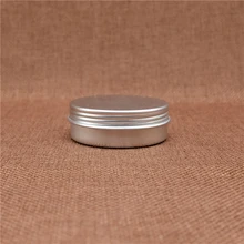 Recargable 25g Tarro Cosmético Batom Labial Crema de Ojos Aceite De Aluminio Lata Pequeña Vacío Viaje conjunto Recipiente De Plata Tapón de Rosca