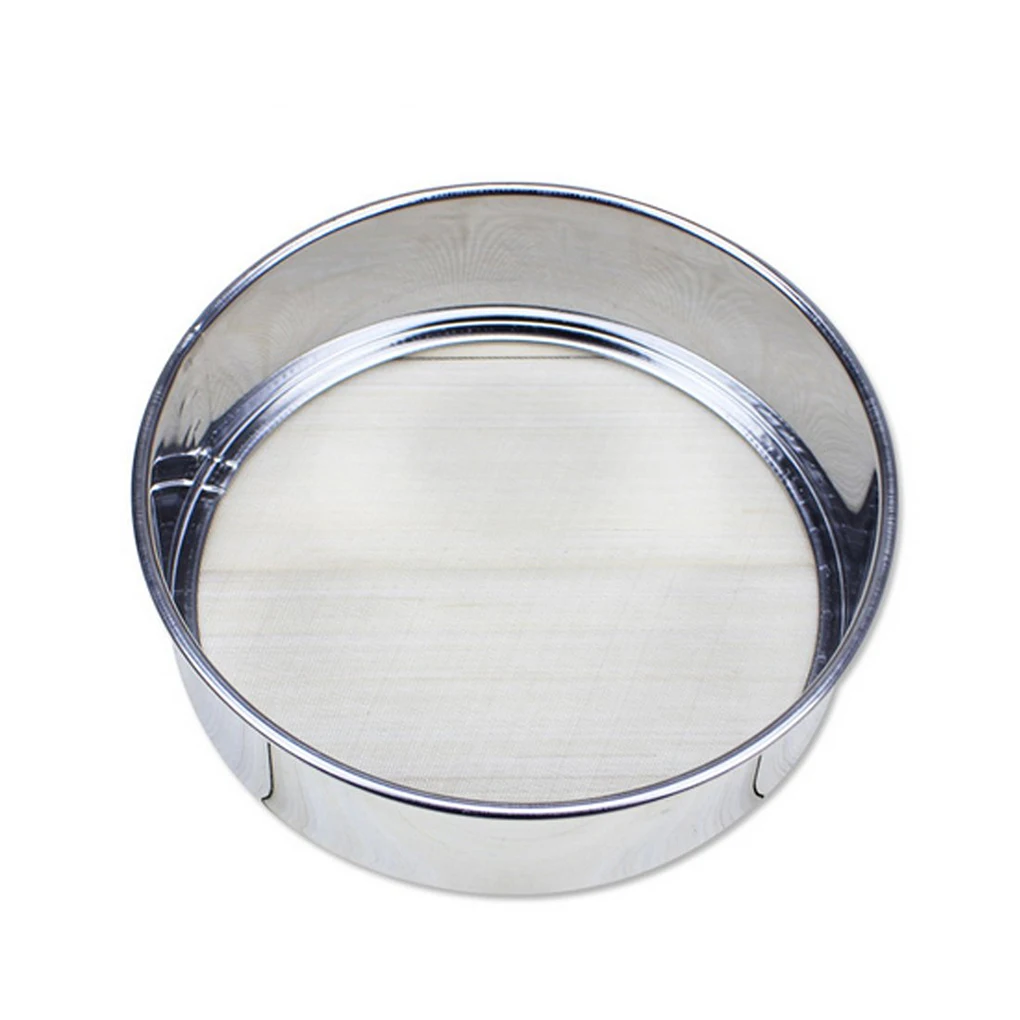 

2019 Hot Stainless Steel Flour Sieve Baking Tool Kitchen Super Fine Round Flour Sugar Powder Sieve Colander