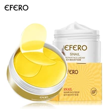 EFERO 2 шт. = 1 комплект увлажняющий уход за кожей комплект разглаживающий отбеливающий набор кремов улитки крем для лица Золотой глаз патчи под маска для глаз