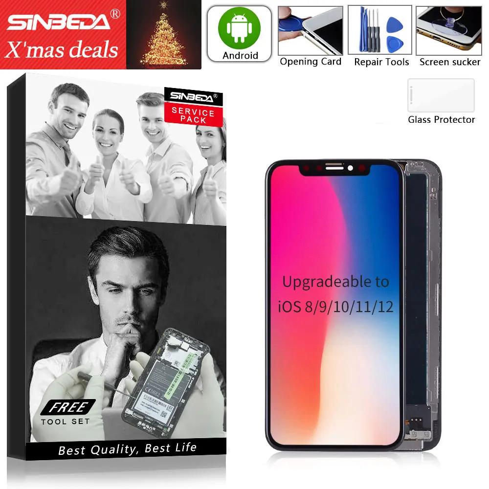 С 3D Force Touch TINAMA AMOLED OEM для iPhone X XS Max XR ЖК-дисплей сенсорный экран с дигитайзером