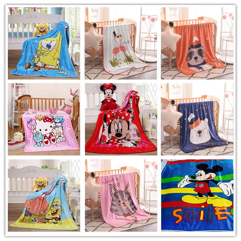 

Baby Swaddle Wrap Sheet Swaddle Flannel Throw Sleeping Bag Infant Bedding Cartoon Blanket bebe receiving Blanket 140x100cm