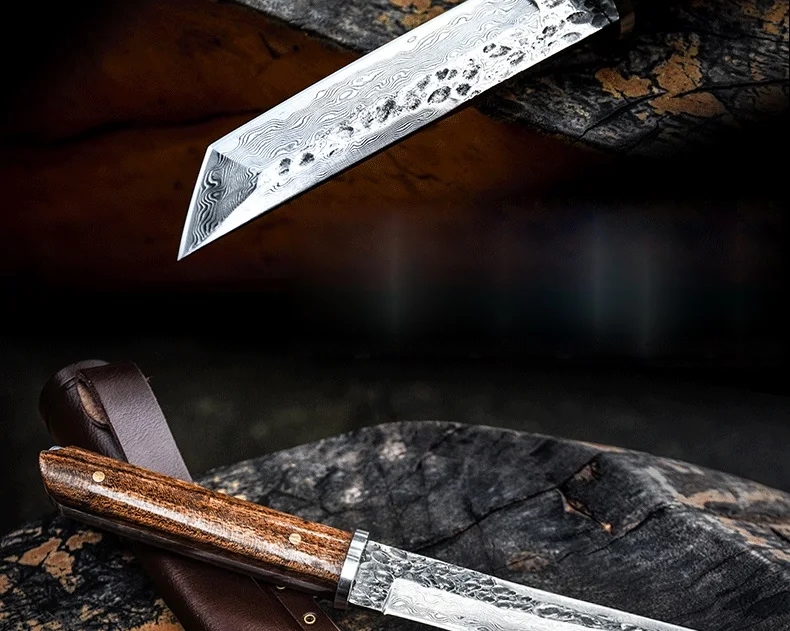 Voltron Дамасская сталь кованый узор стальной нож, острый с самозащитой военный, дикий нож выживания